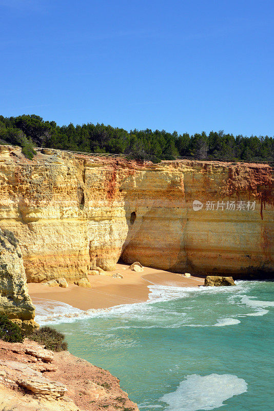 Corredoura海滩，Lagoa, Algarve，葡萄牙